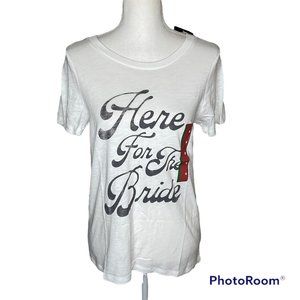 Grayson Threads Women's Short Sleeve Graphic T-Shirt Here For The Bride Medium